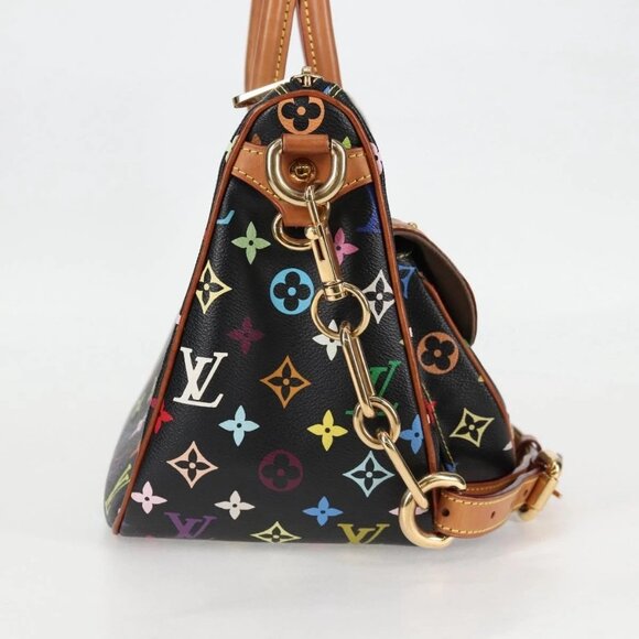 LOUIS VUITTON Monogram Multicolor Rita Tote Bag Black - Picture 4 of 16